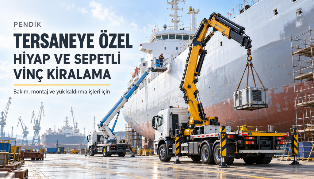 Pendik Tersane Özel Hiyap ve Sepetli Vinç Kiralama